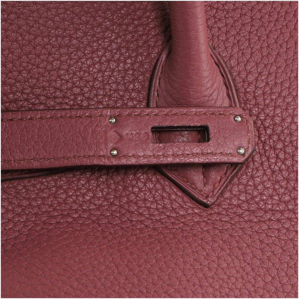 Hermes Pink Clemence Leather Palladium Hardware Birkin 30 Handbag - Picture 7 of 9